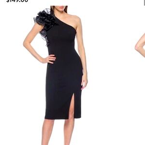 Nordstrom black one shoulder dress. Worn once. Pet and smoke free home.